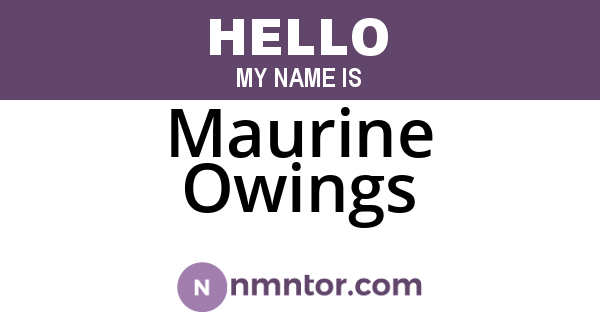 Maurine Owings