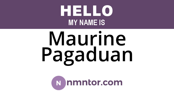 Maurine Pagaduan