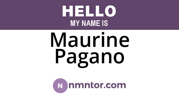 Maurine Pagano
