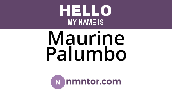 Maurine Palumbo