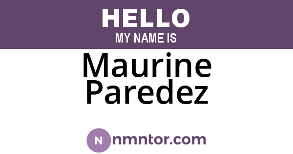 Maurine Paredez
