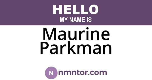 Maurine Parkman