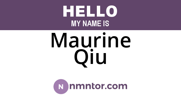 Maurine Qiu