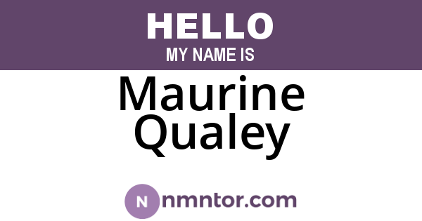 Maurine Qualey