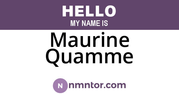 Maurine Quamme