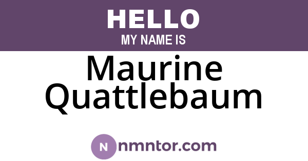 Maurine Quattlebaum