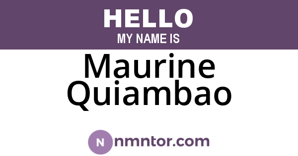 Maurine Quiambao