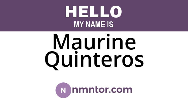 Maurine Quinteros