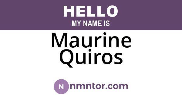 Maurine Quiros