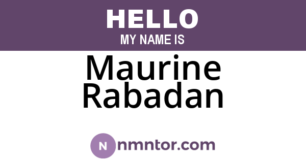 Maurine Rabadan