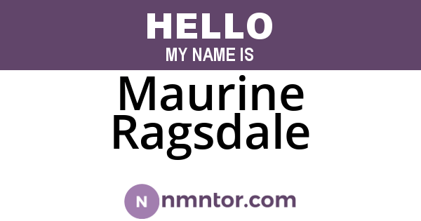 Maurine Ragsdale