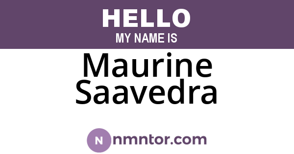 Maurine Saavedra