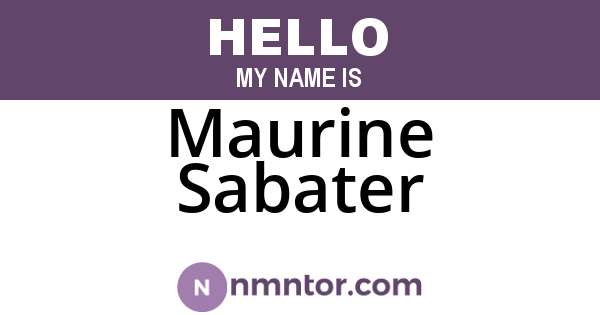 Maurine Sabater