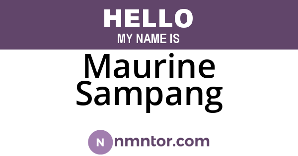 Maurine Sampang