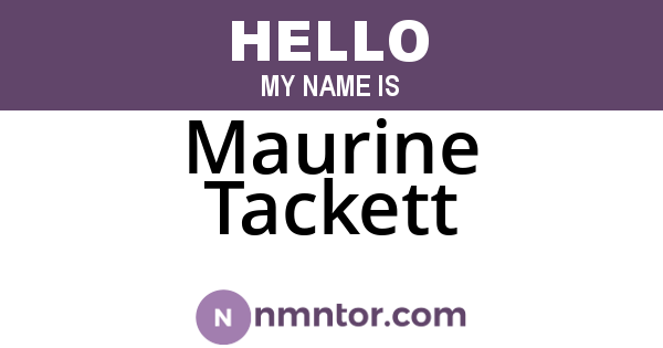 Maurine Tackett