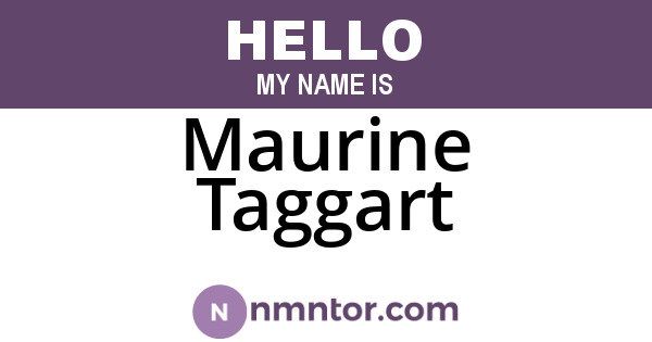 Maurine Taggart