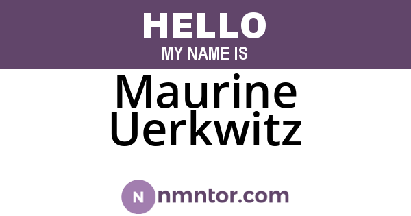 Maurine Uerkwitz