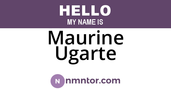 Maurine Ugarte