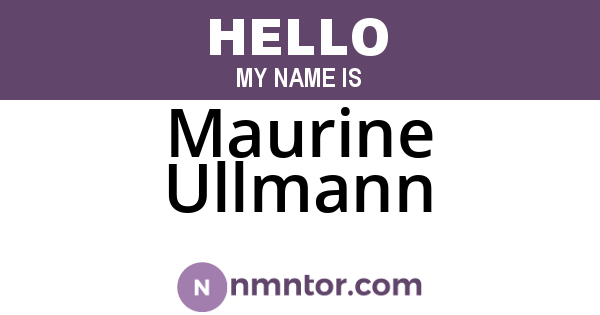 Maurine Ullmann
