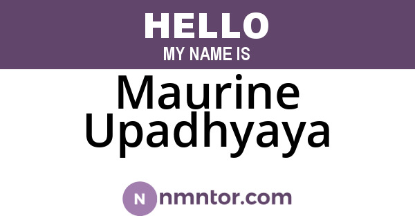 Maurine Upadhyaya