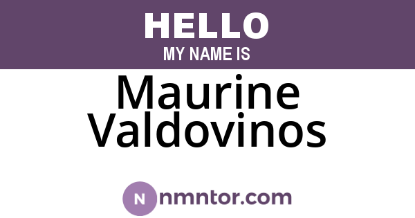 Maurine Valdovinos