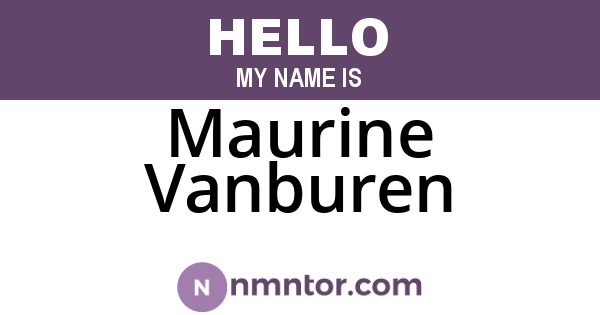 Maurine Vanburen