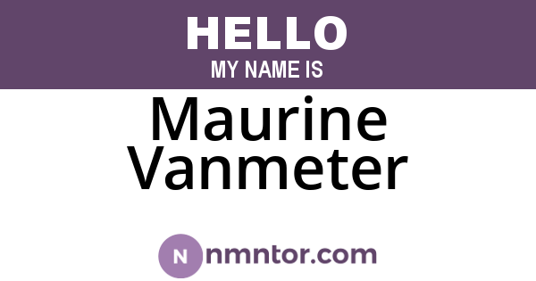 Maurine Vanmeter