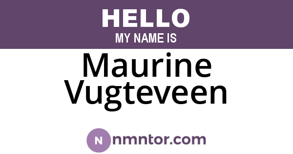 Maurine Vugteveen
