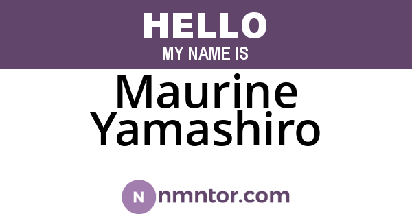 Maurine Yamashiro