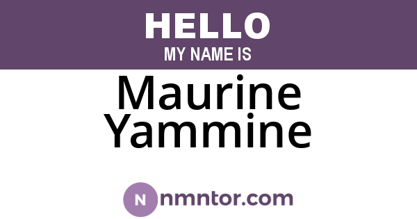 Maurine Yammine
