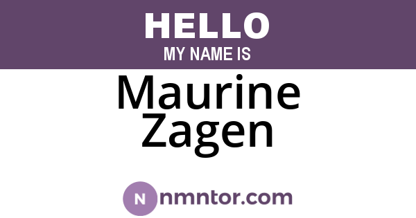 Maurine Zagen