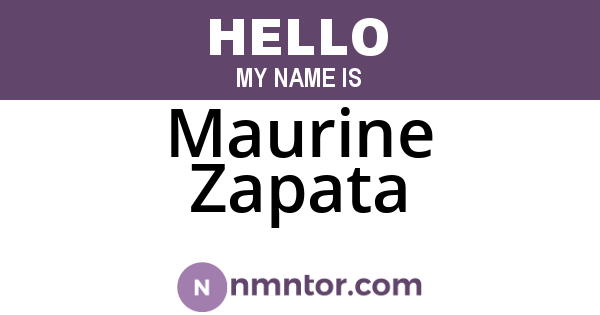 Maurine Zapata