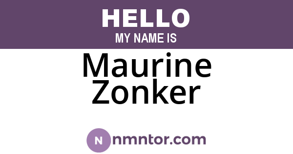 Maurine Zonker