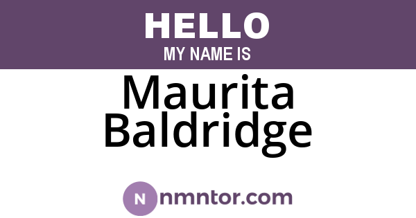 Maurita Baldridge