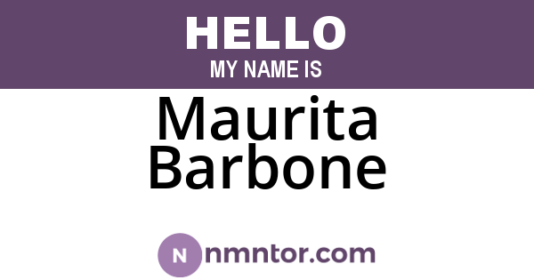 Maurita Barbone