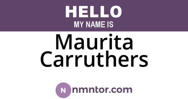 Maurita Carruthers