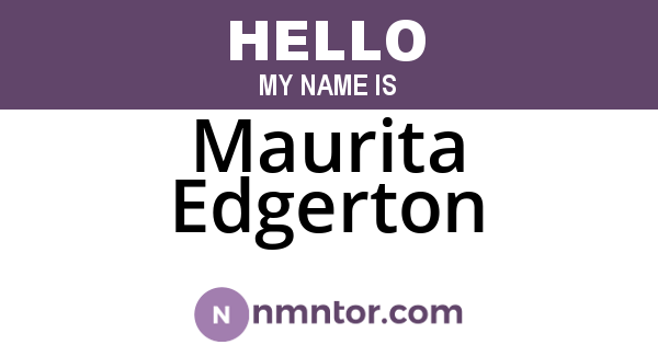 Maurita Edgerton