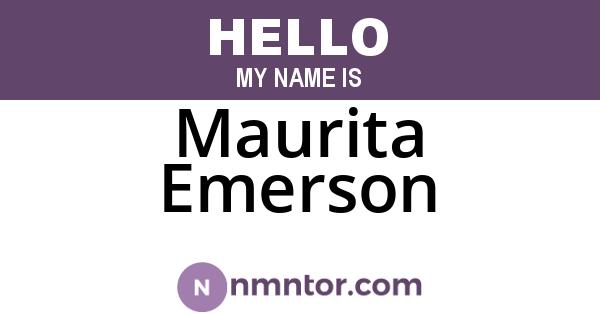 Maurita Emerson