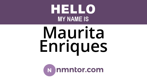 Maurita Enriques