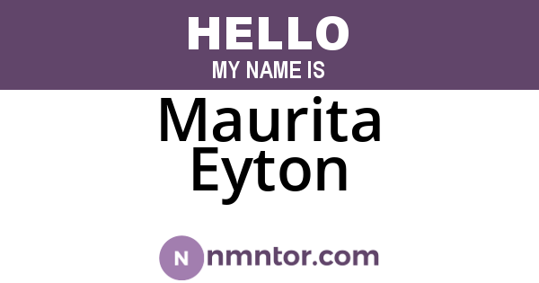 Maurita Eyton