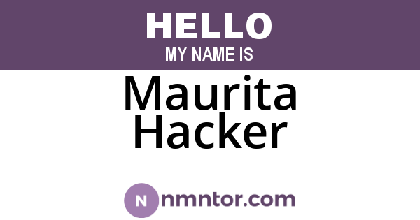 Maurita Hacker