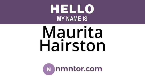 Maurita Hairston