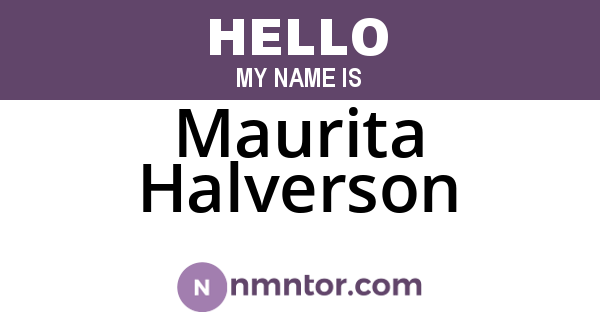 Maurita Halverson