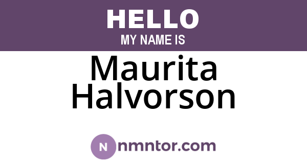 Maurita Halvorson