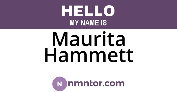 Maurita Hammett
