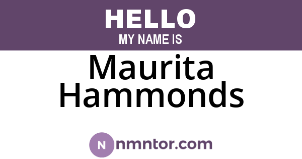 Maurita Hammonds