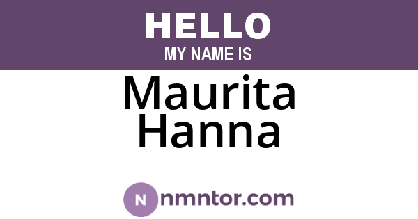 Maurita Hanna