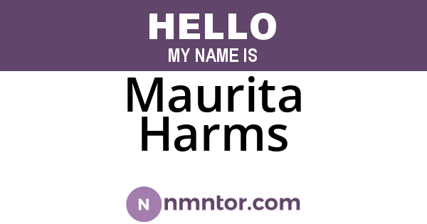 Maurita Harms