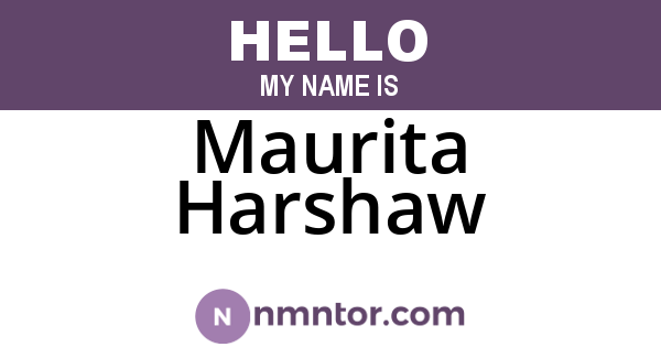 Maurita Harshaw