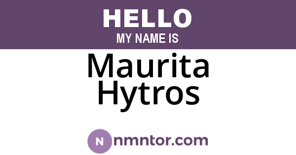 Maurita Hytros